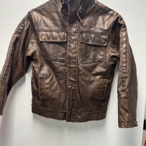 Women's Classic Brown Leather Jacket